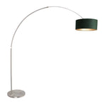 Vloerlamp Sparkled Light 7268ST+K1066VS Staal-Fluweel Groen