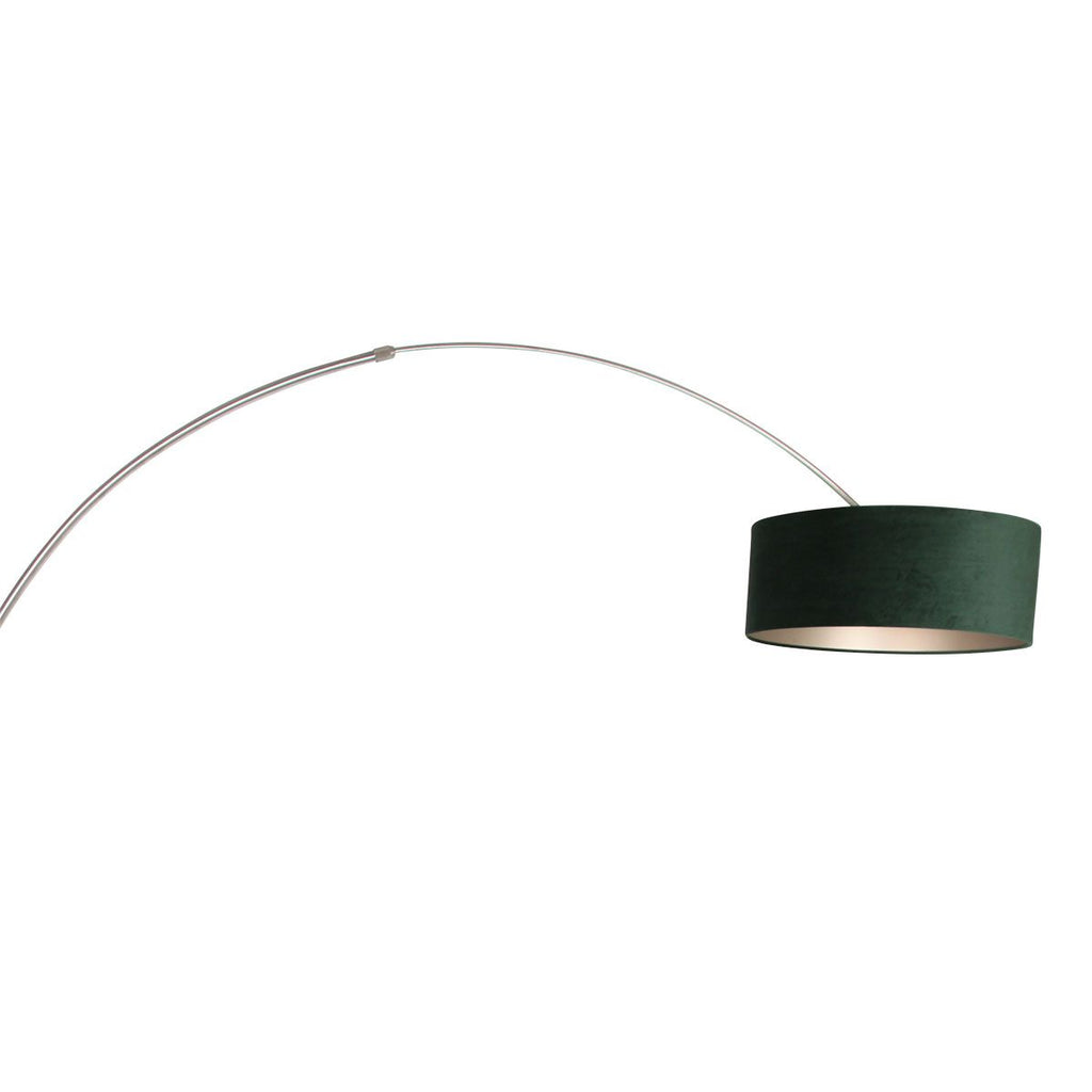 Vloerlamp Sparkled Light 7268ST+K1066VS Staal-Fluweel Groen