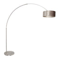 Vloerlamp Sparkled Light 7268ST+K1066GS Staal-Fluweel Zilver
