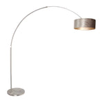 Vloerlamp Sparkled Light 7268ST+K1066GS Staal-Fluweel Zilver