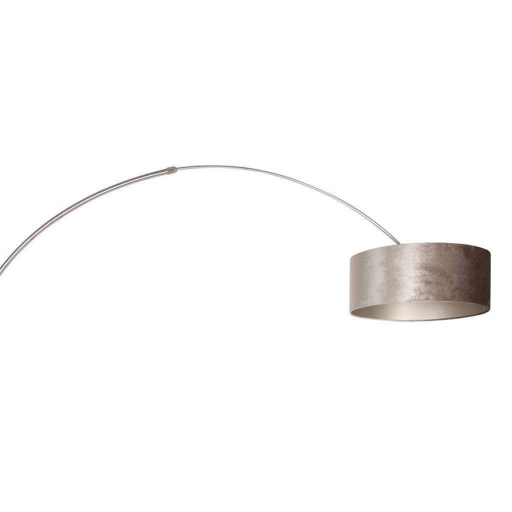 Vloerlamp Sparkled Light 7268ST+K1066GS Staal-Fluweel Zilver