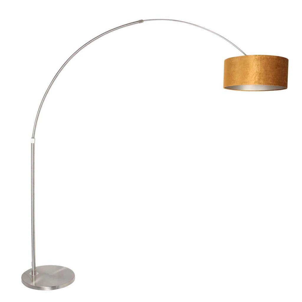 Vloerlamp Sparkled Light 7268ST+K1066KS Staal-Fluweel Goud