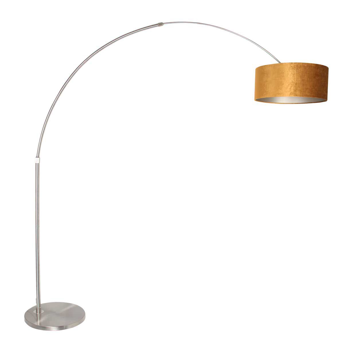 Vloerlamp Sparkled Light 7268ST+K1066KS Staal-Fluweel Goud
