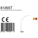 Vloerlamp Sparkled Light 7268ST+K1066KS Staal-Fluweel Goud