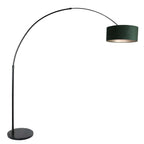 Vloerlamp Sparkled Light 7268ZW+K1066VS Zwart-Fluweel Groen
