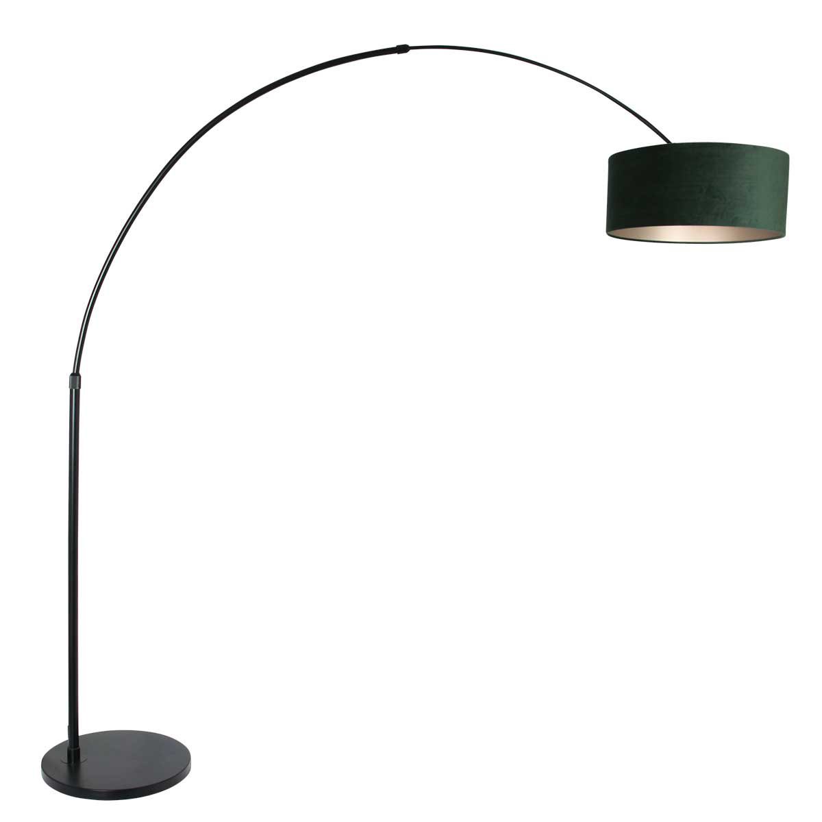 Vloerlamp Sparkled Light 7268ZW+K1066VS Zwart-Fluweel Groen
