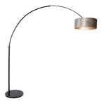 Vloerlamp Sparkled Light 7268ZW+K1066GS Zwart-Fluweel Zilver