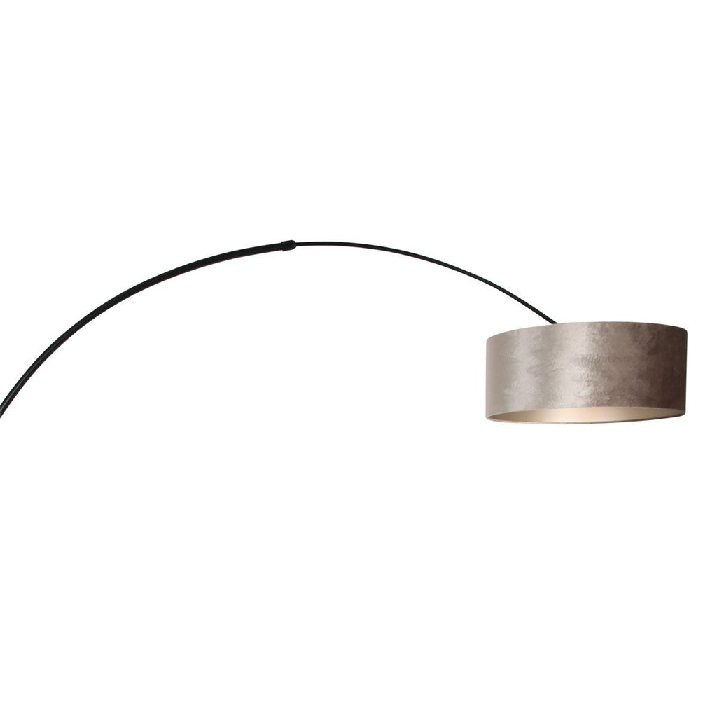 Vloerlamp Sparkled Light 7268ZW+K1066GS Zwart-Fluweel Zilver