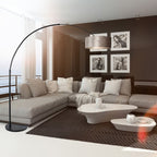 Vloerlamp Sparkled Light 7268ZW+K1066GS Zwart-Fluweel Zilver