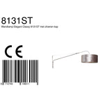 Wandlamp Elegant Classy 2574ST+K1066GS Staal-Fluweel Zilver