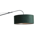 Wandlamp Elegant Classy 2574ZW+K1066VS Zwart-Fluweel Groen