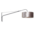 Wandlamp Elegant Classy 2574ZW+K1066GS Zwart-Fluweel Zilver