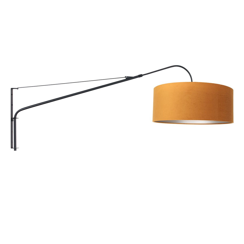 Wandlamp Elegant Classy 2574ZW+K1066KS Zwart-Fluweel Goud
