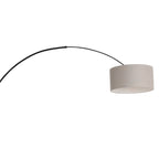 Wandlamp Sparkled Light 1481ZW+K1068RS Zwart-Grijs Linnen