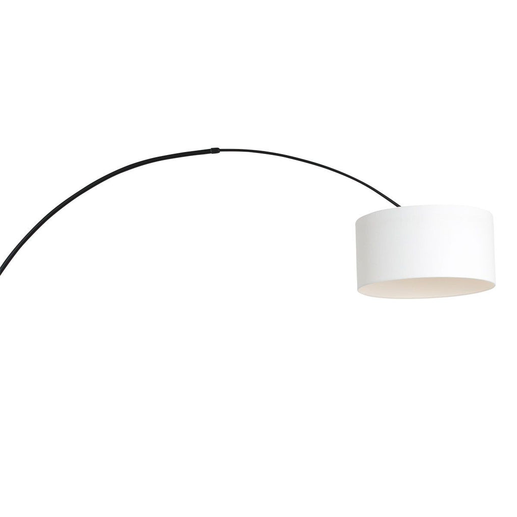 Wandlamp Sparkled Light 1481ZW+K1068QS Zwart-Wit Linnen