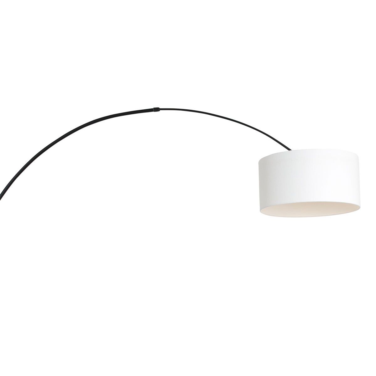 Wandlamp Sparkled Light 1481ZW+K1068QS Zwart-Wit Linnen