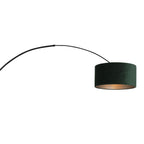 Wandlamp Sparkled Light 1481ZW+K1068VS Zwart-Fluweel Groen