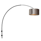 Wandlamp Sparkled Light 1481ZW+K1068GS Zwart-Fluweel Zilver