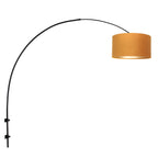 Wandlamp Sparkled Light 1481ZW+K1068KS Zwart-Fluweel Goud