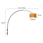 Wandlamp Sparkled Light 1481ZW+K1068KS Zwart-Fluweel Goud