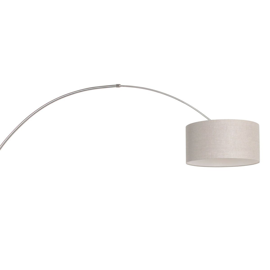 Wandlamp Sparkled Light 1481ST+K1068RS Staal-Grijs Linnen