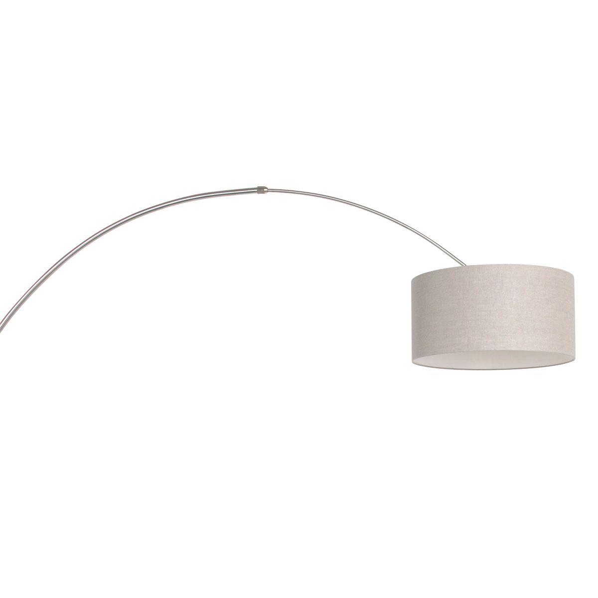 Wandlamp Sparkled Light 1481ST+K1068RS Staal-Grijs Linnen