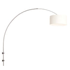 Wandlamp Sparkled Light 1481ST+K1068QS Staal-Wit Linnen