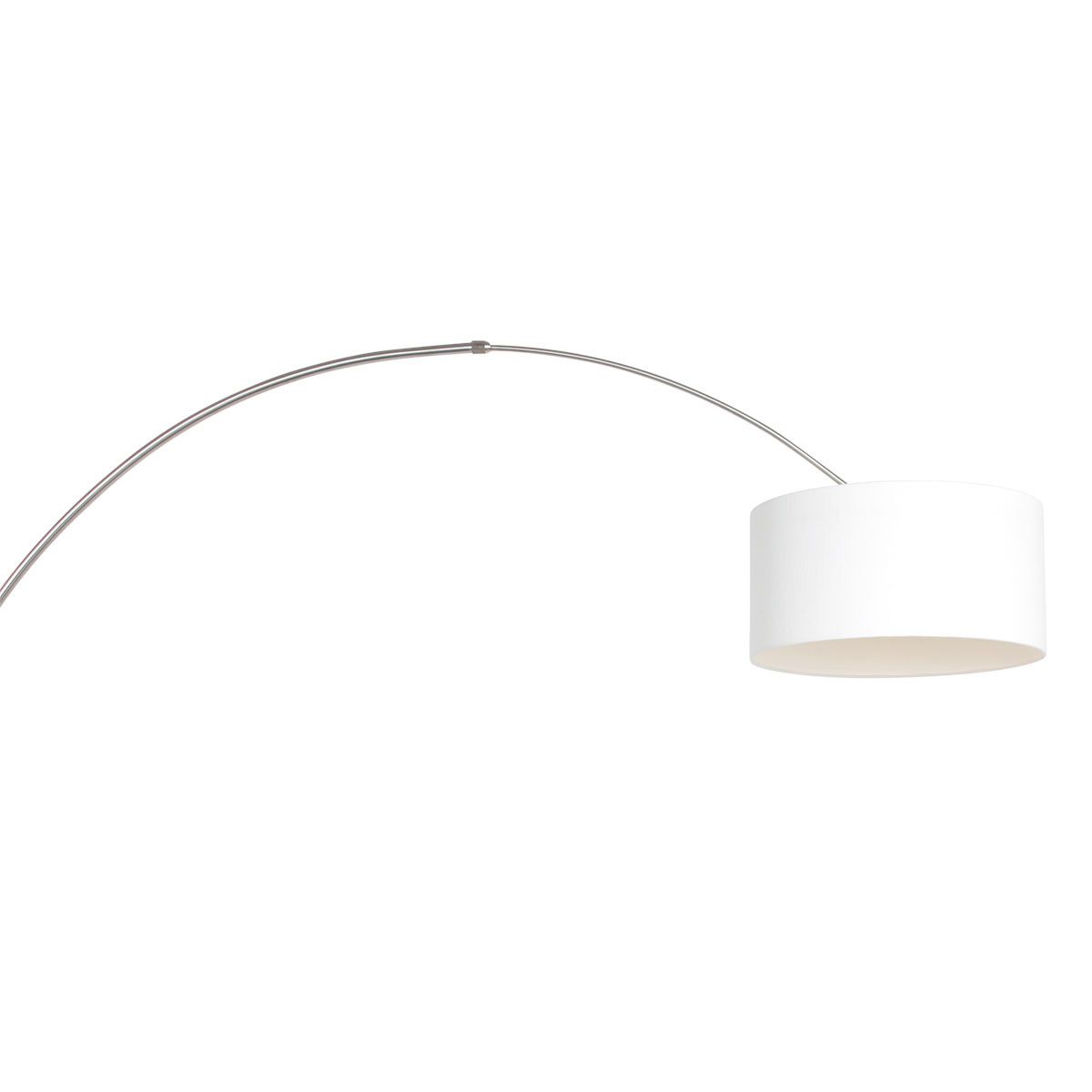Wandlamp Sparkled Light 1481ST+K1068QS Staal-Wit Linnen