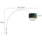 Wandlamp Sparkled Light 1481ST+K1068VS Staal-Fluweel Groen