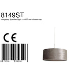 Hanglamp Sparkled Light 3602ST+K1066GS Staal-Fluweel Zilver