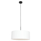 Hanglamp Sparkled Light 3602ZW+K1066QS Zwart-Wit Linnen