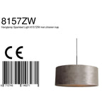 Hanglamp Sparkled Light 3602ZW+K1066GS Zwart-Fluweel Zilver