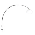 Boog wandlamp Sparkled Light 8195ZW zwart met witte kunststof bol kap