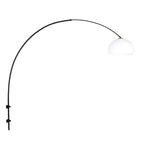 Boog wandlamp Sparkled Light 8195ZW zwart met witte kunststof bol kap