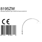 Boog wandlamp Sparkled Light 8195ZW zwart met witte kunststof bol kap