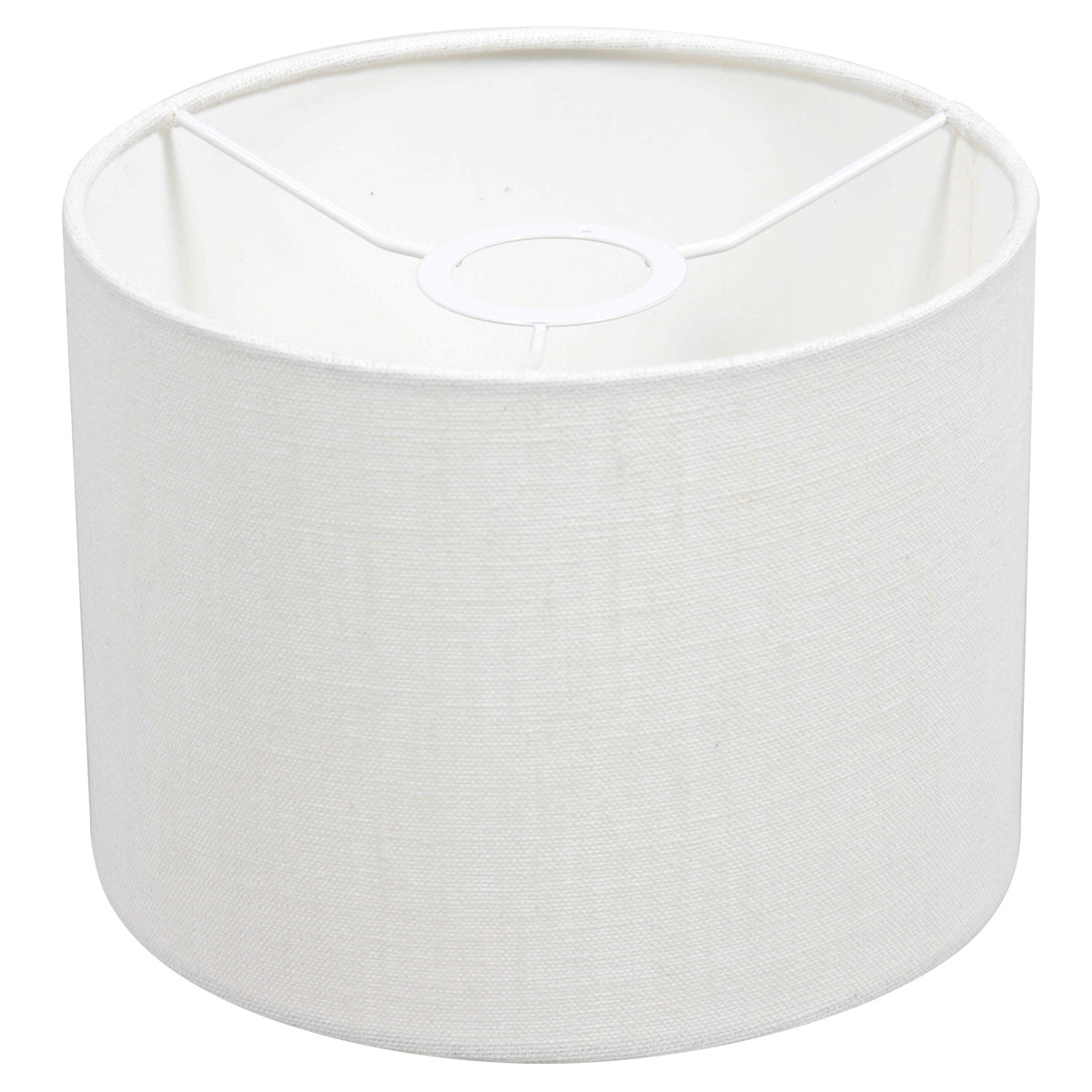 Wandlamp Stang 8204ZW Zwart + Kap Wit Linnen