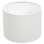 Wandlamp Stang 8204ZW Zwart + Kap Wit Linnen