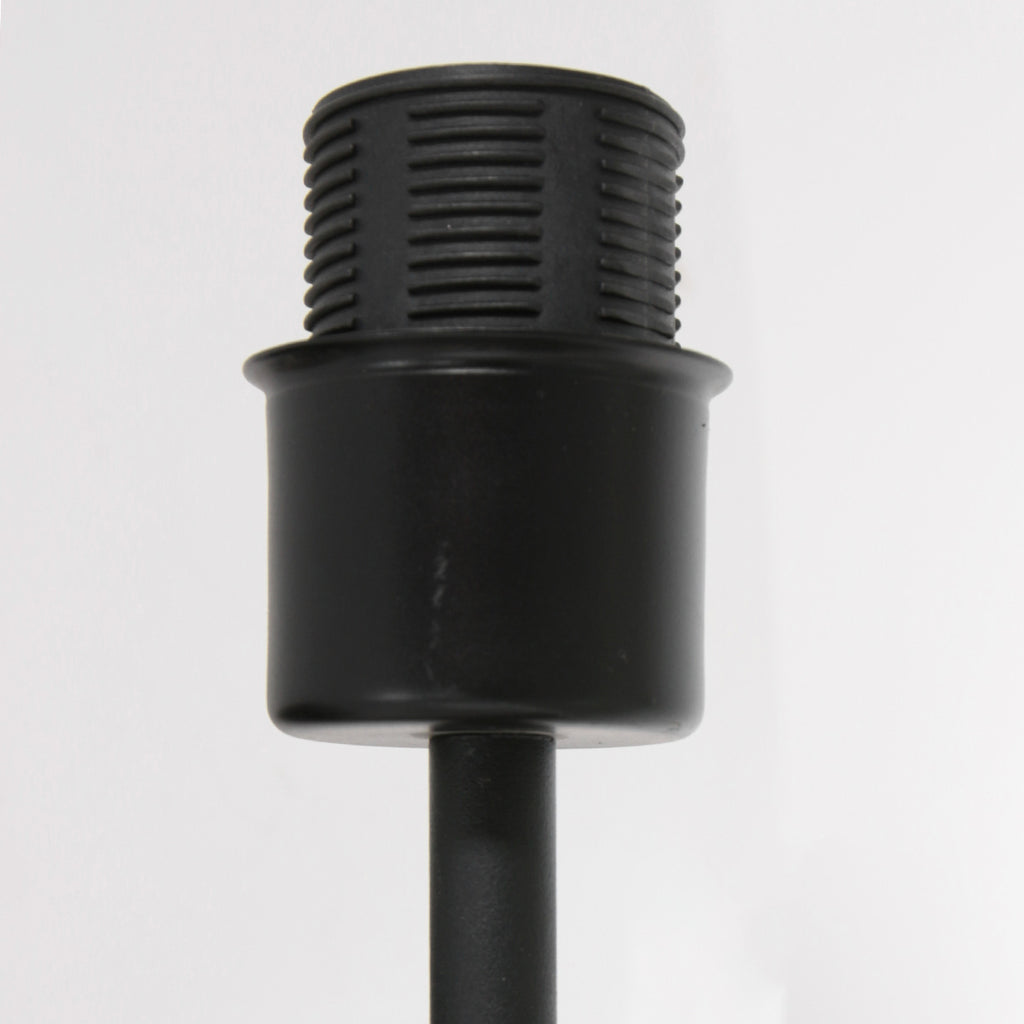 Wandlamp Stang 8206ZW Zwart + Kap Velours Zilver