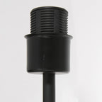 Wandlamp Stang 8206ZW Zwart + Kap Velours Zilver