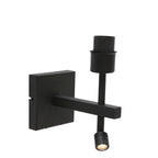 Wandlamp Stang 8207ZW Zwart + Kap Velours Goud