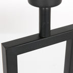 Zwarte tafellamp Stang 8213ZW met draai schakelaar en grijs velours kap