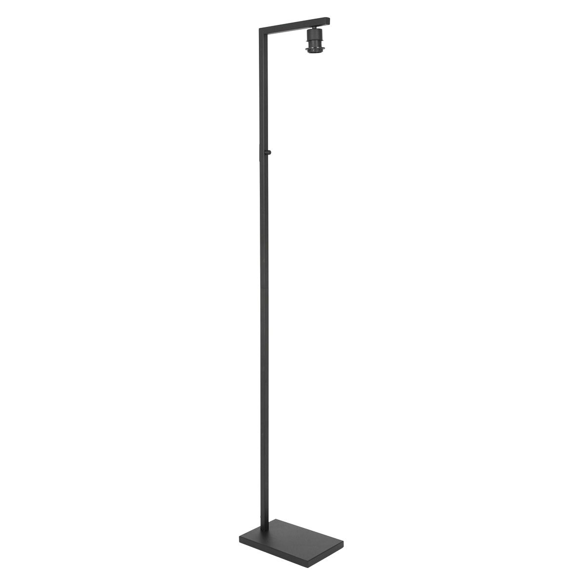 Vloerlamp Stang 8217ZW Zwart + Kap Grijs Linnen