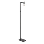 Vloerlamp Stang 8218ZW Zwart + Kap Wit Linnen