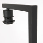 Vloerlamp Stang 8218ZW Zwart + Kap Wit Linnen