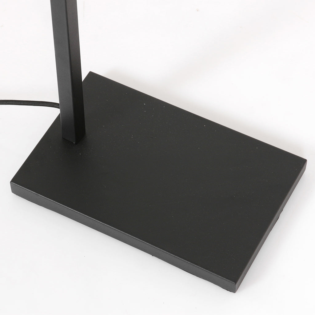 Vloerlamp Stang 8218ZW Zwart + Kap Wit Linnen