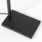 Vloerlamp Stang 8218ZW Zwart + Kap Wit Linnen
