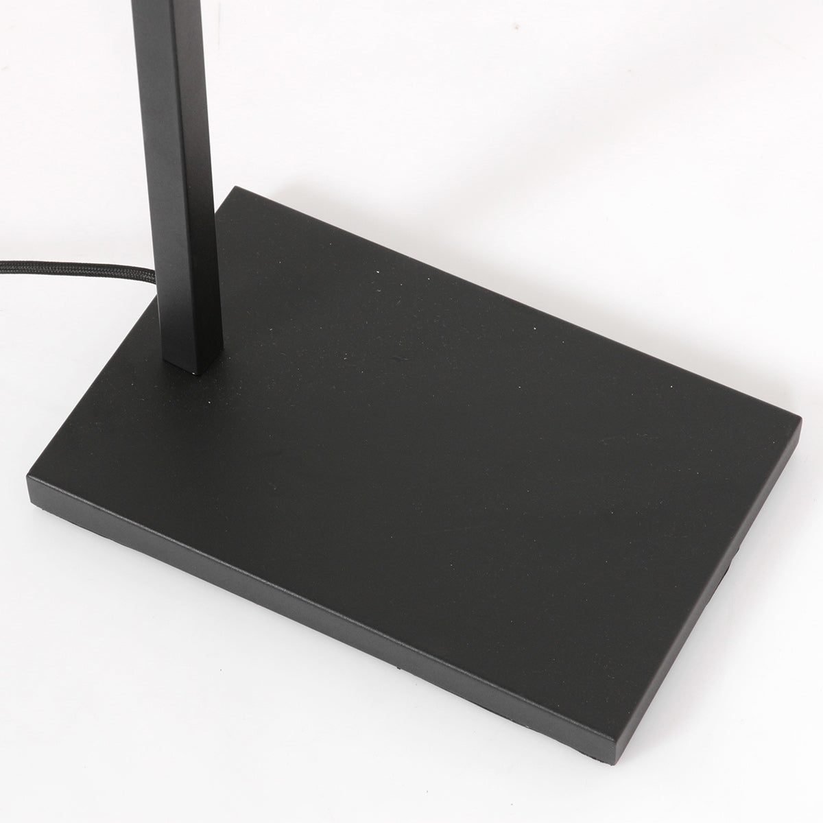 Vloerlamp Stang 8218ZW Zwart + Kap Wit Linnen