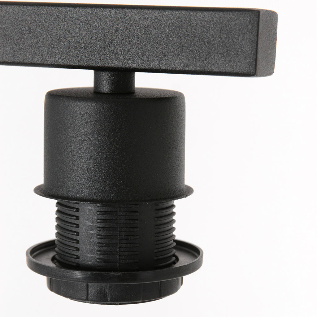 Vloerlamp Stang 8218ZW Zwart + Kap Wit Linnen