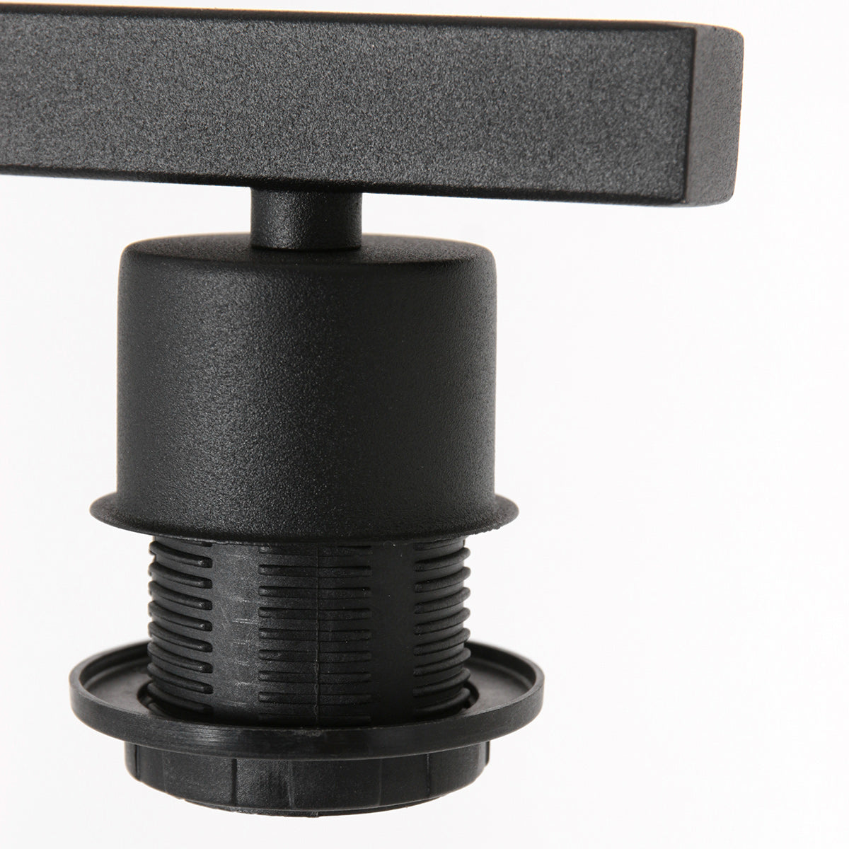 Vloerlamp Stang 8218ZW Zwart + Kap Wit Linnen