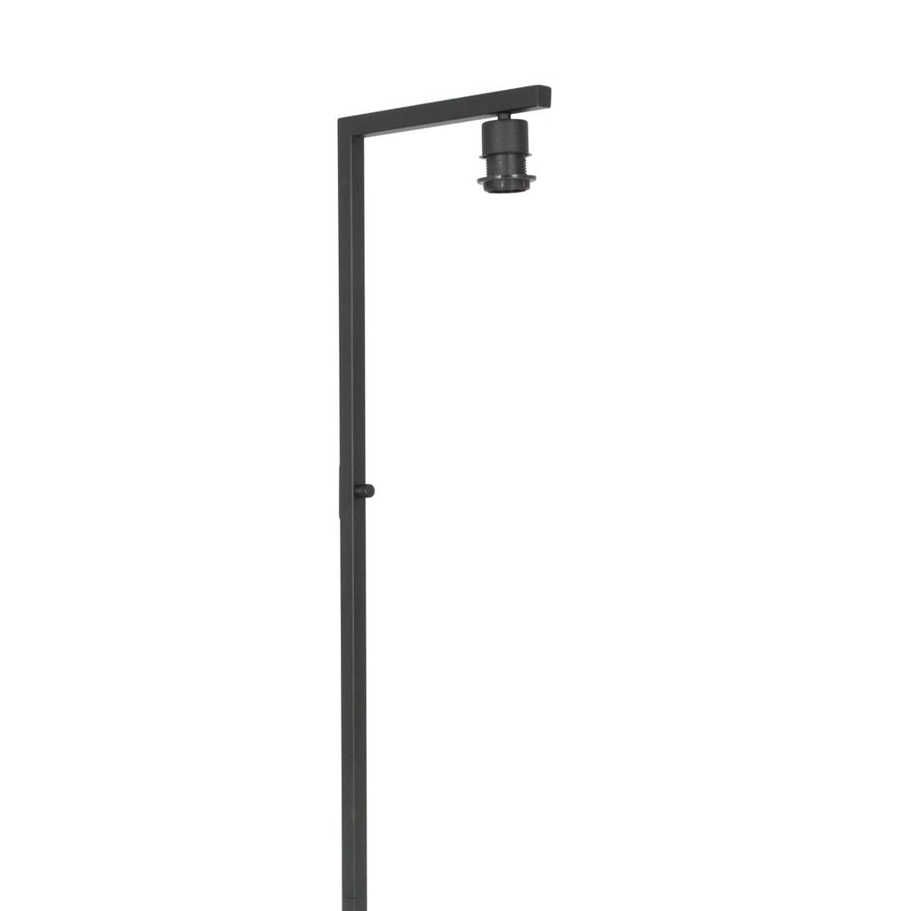 Vloerlamp Stang 8220ZW Zwart + Kap Velours Zilver